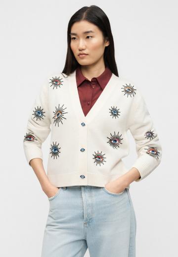 Жаккардовая вязаная кофта