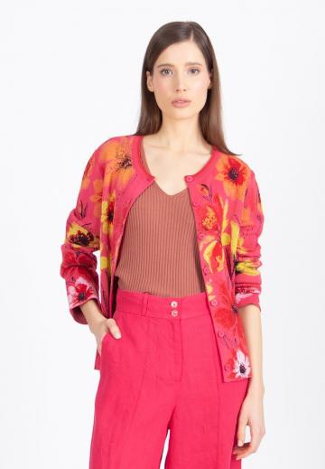 Жаккардовая вязаная кофта