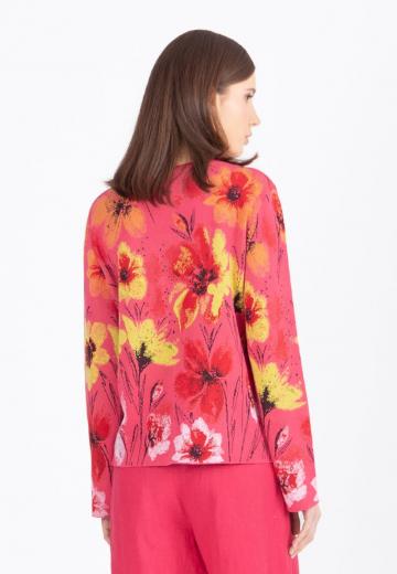 Жаккардовая вязаная кофта