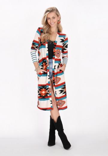 Жаккардовая вязаная кофта