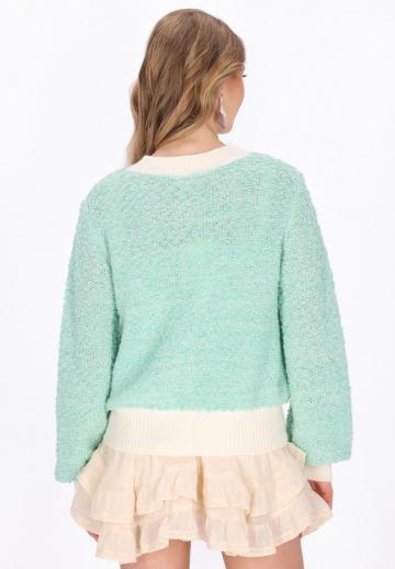 Жаккардовая вязаная кофта