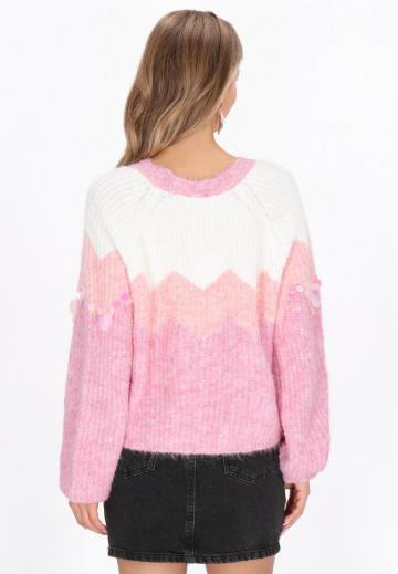 Жаккардовая вязаная кофта