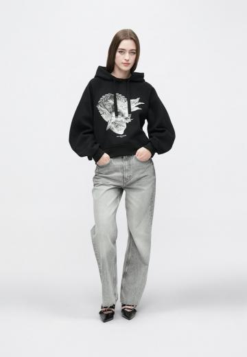 Пуловер с капюшоном