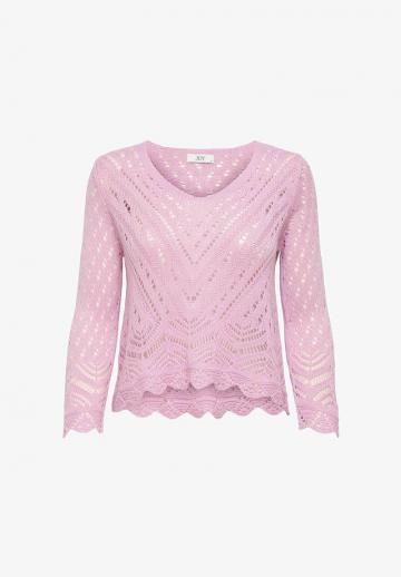 Пуловер с вырезом V