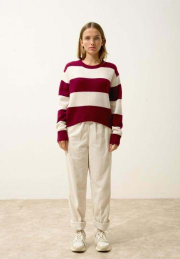Пуловер в полоску
