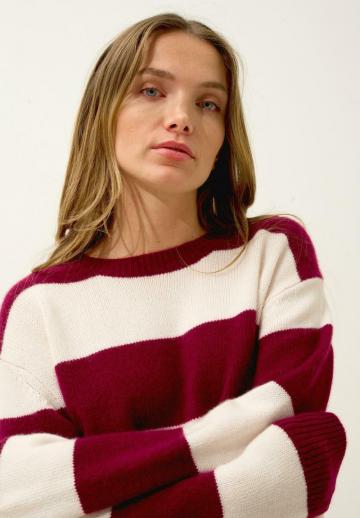 Пуловер в полоску