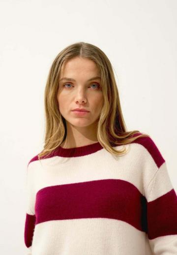 Пуловер в полоску