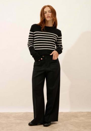 Пуловер в полоску