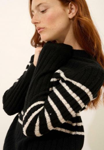 Пуловер в полоску
