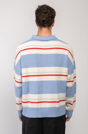 Пуловер с воротником поло