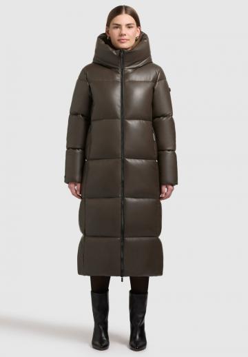 Пальто из искусственной кожи