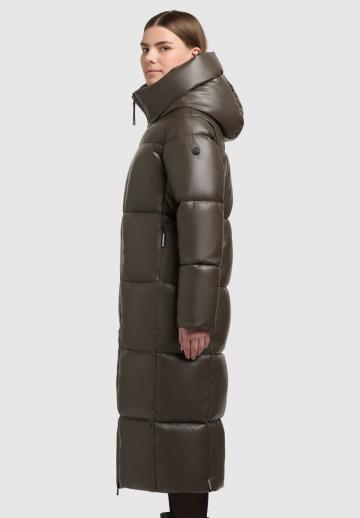 Пальто из искусственной кожи