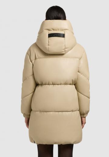 Пальто из искусственной кожи