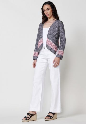 Жаккардовая вязаная кофта