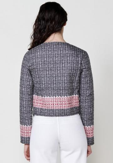 Жаккардовая вязаная кофта