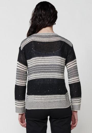 Пуловер в полоску