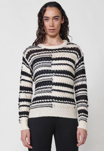 Пуловер в полоску