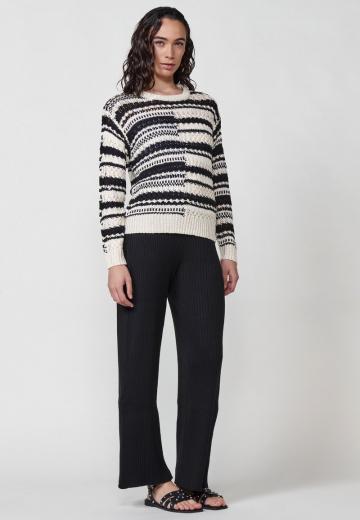 Пуловер в полоску