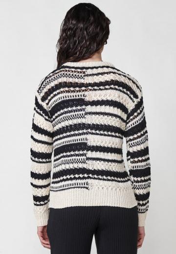 Пуловер в полоску