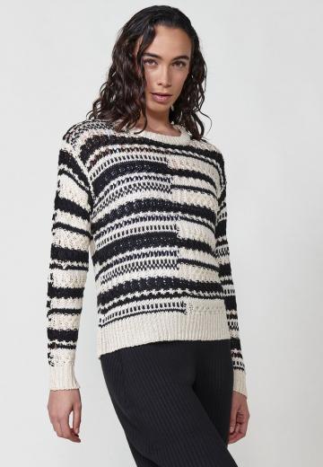 Пуловер в полоску