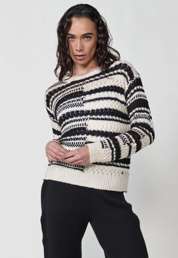 Пуловер в полоску