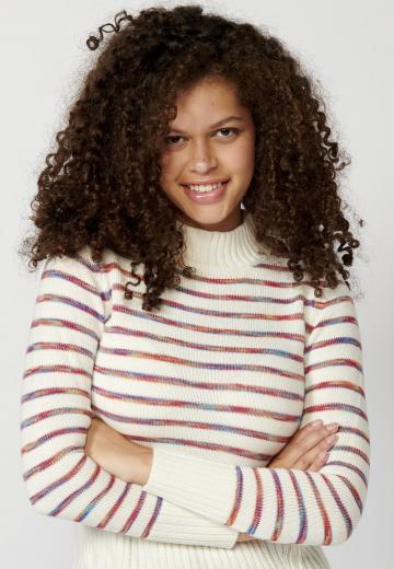 Пуловер в полоску