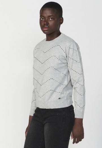 Пуловер в полоску