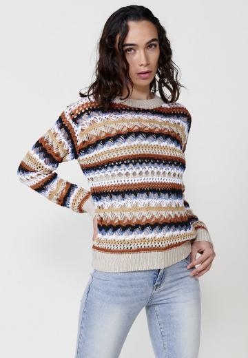 Пуловер в полоску