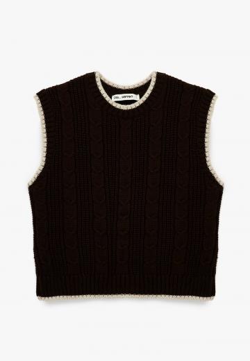 Пуловер без рукавов