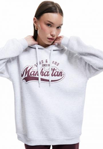 Пуловер с капюшоном