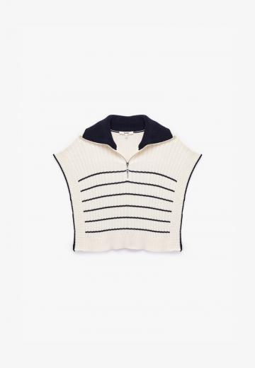 Пуловер с коротким рукавом