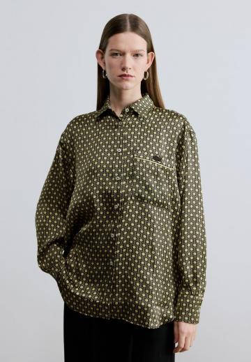 Атласная блузка
