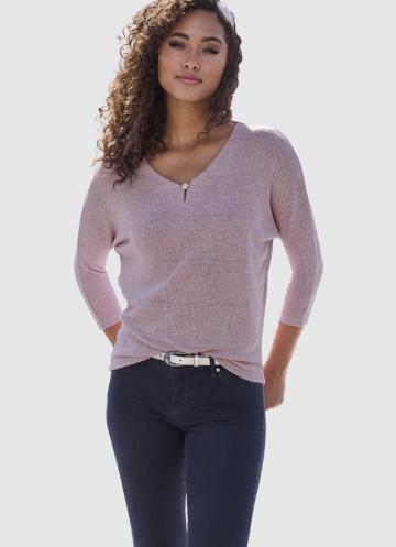 Пуловер с вырезом V