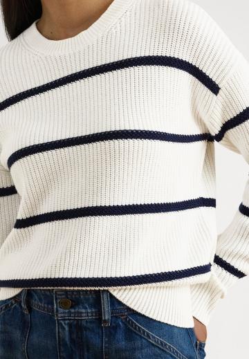 Пуловер в полоску