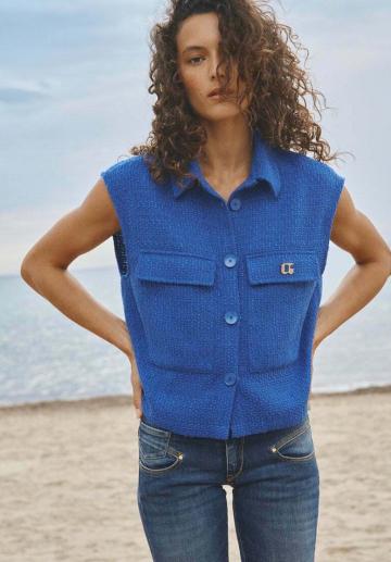 Джинсовая жилетка