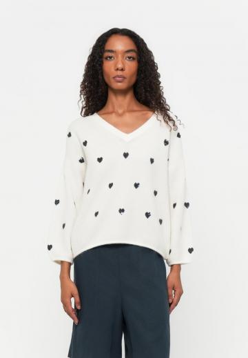 Пуловер с рукавом три четверти