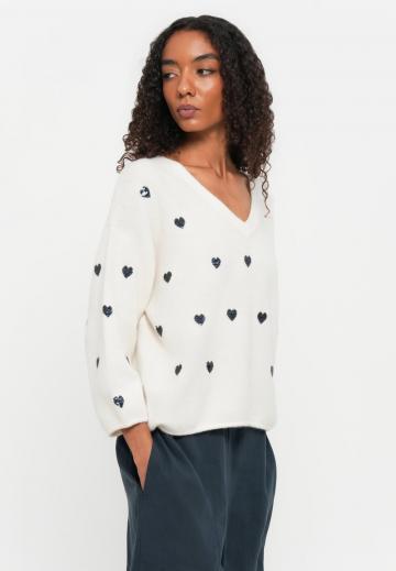 Пуловер с рукавом три четверти