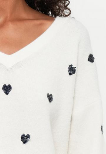 Пуловер с рукавом три четверти