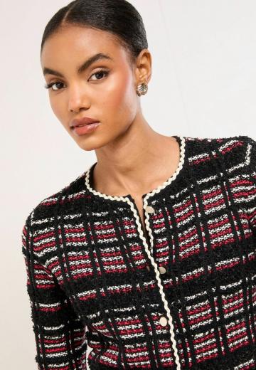 Жаккардовая вязаная кофта