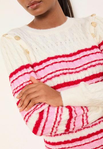 Пуловер в полоску