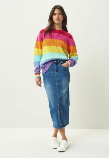 Пуловер в полоску
