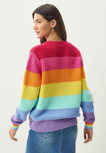 Пуловер в полоску