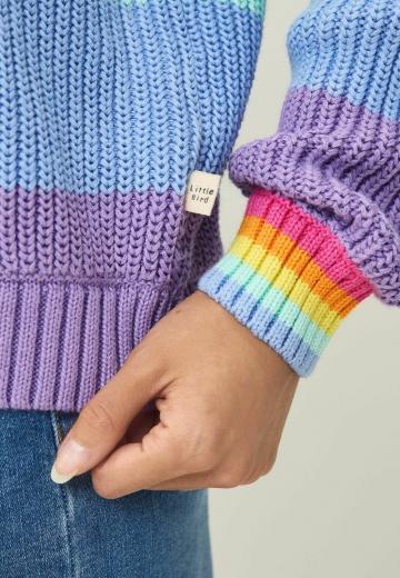 Пуловер в полоску