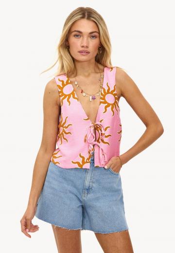 Блузка без рукавов