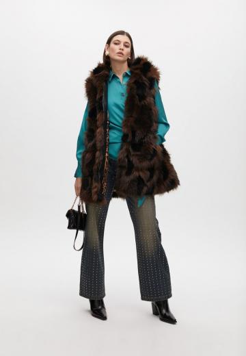 Атласная блузка