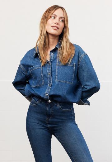 Джинсовая блузка