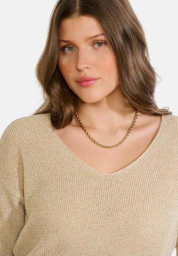 Пуловер с рукавом три четверти