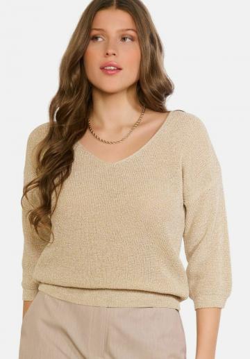 Пуловер с рукавом три четверти