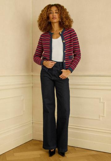 Жаккардовая вязаная кофта