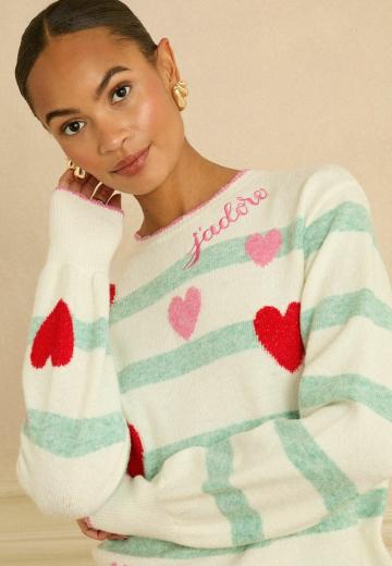 Пуловер в полоску